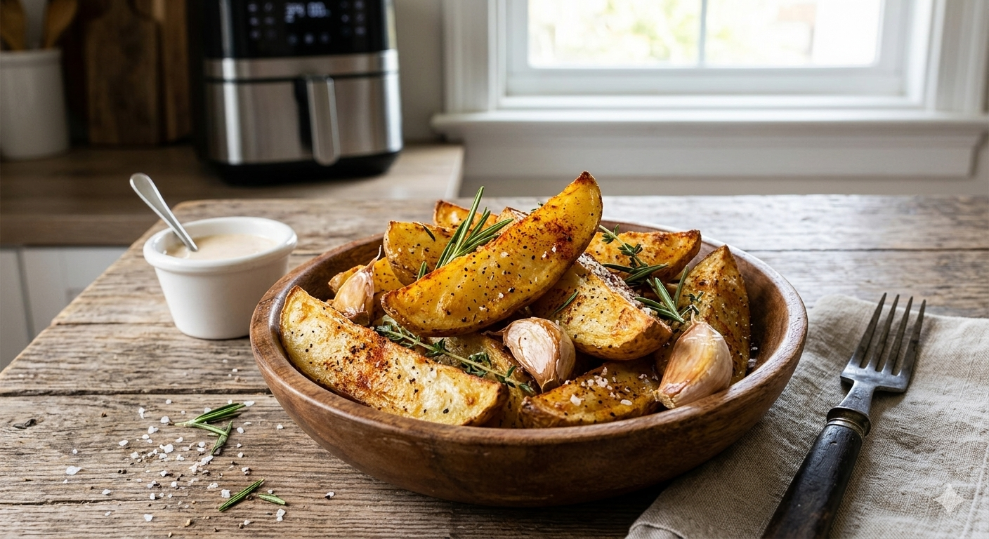 Batata Rústica na Air Fryer: O Acompanhamento Perfeito e Saudável