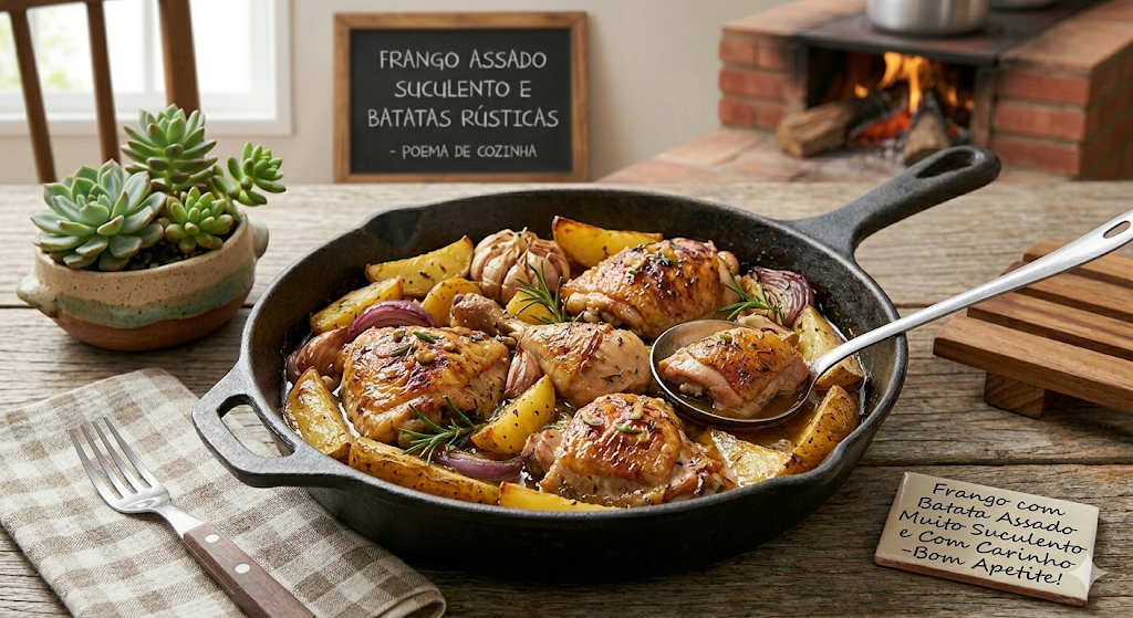🍽️ Frango com Batatas Assadas Suculento: O Segredo de Família para um Almoço Inesquecível